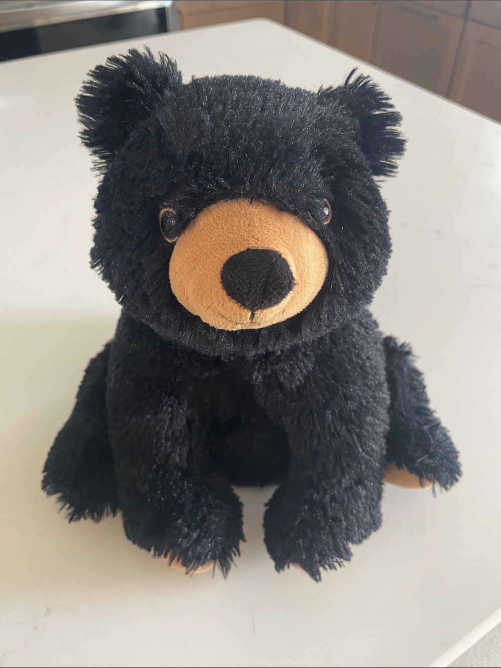 Plush Black Bear Stuffed Animal - Soft Cuddly Toy